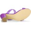 imageAllegra K Womens Clear Strappy Heel Slide Mule Block Heel SandalPurple