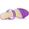 imageAllegra K Womens Clear Strappy Heel Slide Mule Block Heel SandalPurple