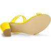 imageAllegra K Womens Clear Strappy Heel Slide Mule Block Heel SandalYellow