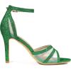 imageAllegra K Womens Glitter Ankle Strap Stiletto Heels SandalsGrass Green