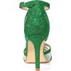 imageAllegra K Womens Glitter Ankle Strap Stiletto Heels SandalsGrass Green