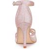 imageAllegra K Womens Glitter Ankle Strap Stiletto Heels SandalsPink