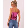 imageAllegra K Womens Sequined Shining Camisole Club Party Glitter Disco Sparkle Cami TopHot Pink