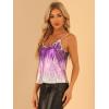 imageAllegra K Womens Sequined Shining Camisole Club Party Glitter Disco Sparkle Cami TopLight Purple Silver