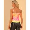 imageAllegra K Womens Sequined Shining Camisole Club Party Glitter Disco Sparkle Cami TopOrange Blue Yellow