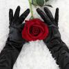 imageAllegra K Womens Long Gloves 1920S Evening Party Full Finger Mittens Elegant Opera GloveGlossy Black