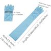 imageAllegra K Womens Long Gloves 1920S Evening Party Full Finger Mittens Elegant Opera GloveShiny Light Blue