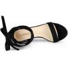 imageAllegra K Womens Open Toe Block Heel Lace Up Heels Heel SandalsBlack