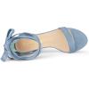 imageAllegra K Womens Open Toe Block Heel Lace Up Heels Heel SandalsBlue Haze