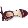 imageAllegra K Womens Open Toe Block Heel Lace Up Heels Heel SandalsBurgundy