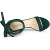 imageAllegra K Womens Open Toe Block Heel Lace Up Heels Heel SandalsGreen