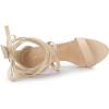 imageAllegra K Womens Open Toe Stiletto Heel Lace Up Heels SandalsBeige