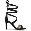 imageAllegra K Womens Open Toe Stiletto Heel Lace Up Heels SandalsBlack