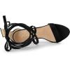 imageAllegra K Womens Open Toe Stiletto Heel Lace Up Heels SandalsBlack