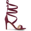 imageAllegra K Womens Open Toe Stiletto Heel Lace Up Heels SandalsBurgundy