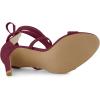 imageAllegra K Womens Open Toe Stiletto Heel Lace Up Heels SandalsBurgundy