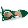 imageAllegra K Womens Open Toe Stiletto Heel Lace Up Heels SandalsGreen