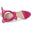 imageAllegra K Womens Open Toe Stiletto Heel Lace Up Heels SandalsHot Pink