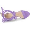 imageAllegra K Womens Open Toe Stiletto Heel Lace Up Heels SandalsPurple