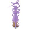 imageAllegra K Womens Open Toe Stiletto Heel Lace Up Heels SandalsPurple