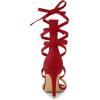 imageAllegra K Womens Open Toe Stiletto Heel Lace Up Heels SandalsRed