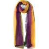 imageuxcell Long Chiffon Light Wedding Scarf Silky Gradient Color Party Shawl Spring Summer Beach Wrap for WomenGreen Yellow Purple