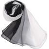 imageuxcell Long Chiffon Light Wedding Scarf Silky Gradient Color Party Shawl Spring Summer Beach Wrap for WomenBlack White