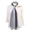 imageuxcell Long Chiffon Light Wedding Scarf Silky Gradient Color Party Shawl Spring Summer Beach Wrap for WomenBlack White