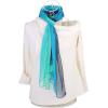 imageuxcell Long Chiffon Light Wedding Scarf Silky Gradient Color Party Shawl Spring Summer Beach Wrap for WomenBlue Green