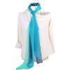 imageuxcell Long Chiffon Light Wedding Scarf Silky Gradient Color Party Shawl Spring Summer Beach Wrap for WomenBlue Green