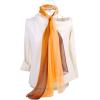 imageuxcell Long Chiffon Light Wedding Scarf Silky Gradient Color Party Shawl Spring Summer Beach Wrap for WomenCoffee Orange