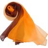 imageuxcell Long Chiffon Light Wedding Scarf Silky Gradient Color Party Shawl Spring Summer Beach Wrap for WomenCoffee Orange