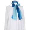 imageuxcell Long Chiffon Light Wedding Scarf Silky Gradient Color Party Shawl Spring Summer Beach Wrap for WomenDark Light Blue
