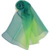 imageuxcell Long Chiffon Light Wedding Scarf Silky Gradient Color Party Shawl Spring Summer Beach Wrap for WomenDark Light Green