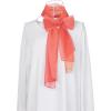 imageuxcell Long Chiffon Light Wedding Scarf Silky Gradient Color Party Shawl Spring Summer Beach Wrap for WomenDark Light Red