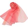 imageuxcell Long Chiffon Light Wedding Scarf Silky Gradient Color Party Shawl Spring Summer Beach Wrap for WomenDark Light Red