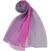 imageuxcell Long Chiffon Light Wedding Scarf Silky Gradient Color Party Shawl Spring Summer Beach Wrap for WomenFuchsia Gray