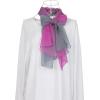 imageuxcell Long Chiffon Light Wedding Scarf Silky Gradient Color Party Shawl Spring Summer Beach Wrap for WomenFuchsia Gray