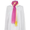 imageuxcell Long Chiffon Light Wedding Scarf Silky Gradient Color Party Shawl Spring Summer Beach Wrap for WomenFuchsia Yellow