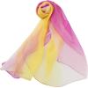 imageuxcell Long Chiffon Light Wedding Scarf Silky Gradient Color Party Shawl Spring Summer Beach Wrap for WomenFuchsia Yellow