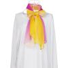 imageuxcell Long Chiffon Light Wedding Scarf Silky Gradient Color Party Shawl Spring Summer Beach Wrap for WomenFuchsia Yellow