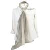 imageuxcell Long Chiffon Light Wedding Scarf Silky Gradient Color Party Shawl Spring Summer Beach Wrap for WomenGray Beige