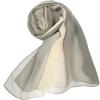 imageuxcell Long Chiffon Light Wedding Scarf Silky Gradient Color Party Shawl Spring Summer Beach Wrap for WomenGray Beige