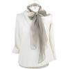 imageuxcell Long Chiffon Light Wedding Scarf Silky Gradient Color Party Shawl Spring Summer Beach Wrap for WomenGray Beige