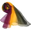 imageuxcell Long Chiffon Light Wedding Scarf Silky Gradient Color Party Shawl Spring Summer Beach Wrap for WomenGreen Yellow Purple