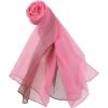 imageuxcell Long Chiffon Light Wedding Scarf Silky Gradient Color Party Shawl Spring Summer Beach Wrap for WomenKhaki Rose Pink