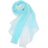 imageuxcell Long Chiffon Light Wedding Scarf Silky Gradient Color Party Shawl Spring Summer Beach Wrap for WomenLight Blue