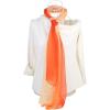 imageuxcell Long Chiffon Light Wedding Scarf Silky Gradient Color Party Shawl Spring Summer Beach Wrap for WomenOrange