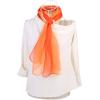 imageuxcell Long Chiffon Light Wedding Scarf Silky Gradient Color Party Shawl Spring Summer Beach Wrap for WomenOrange