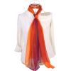 imageuxcell Long Chiffon Light Wedding Scarf Silky Gradient Color Party Shawl Spring Summer Beach Wrap for WomenOrange Purple